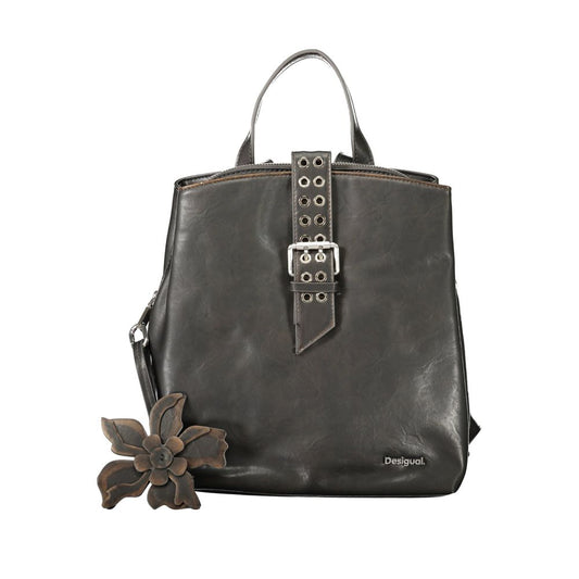 Desigual Black Polyurethane Women Backpack Desigual
