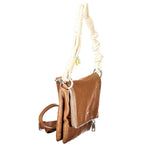 Desigual brown polyurethane women's handbag with stylish design and shoulder strap, ideal for everyday use.