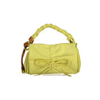 Desigual Giallo women's handbag made of yellow polyurethane with stylish design and textured surface.