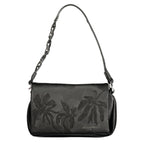 Desigual black polyurethane women's bag with adjustable strap and stylish design, perfect for casual or formal use.