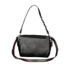 Black Desigual women's handbag made of polyurethane, stylish design with textured surface and silver-tone hardware.