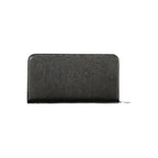 Desigual Nero Poliuretano woman wallet with multiple card slots and zippered coin compartment, black synthetic leather design.