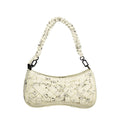 Desigual Bianco Poliuretano women's handbag with white design, featuring textured straps and stylish handles.