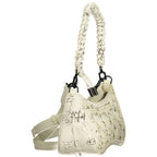 Desigual Bianco Poliuretano women's handbag with sleek design and adjustable strap, perfect for stylish everyday use.