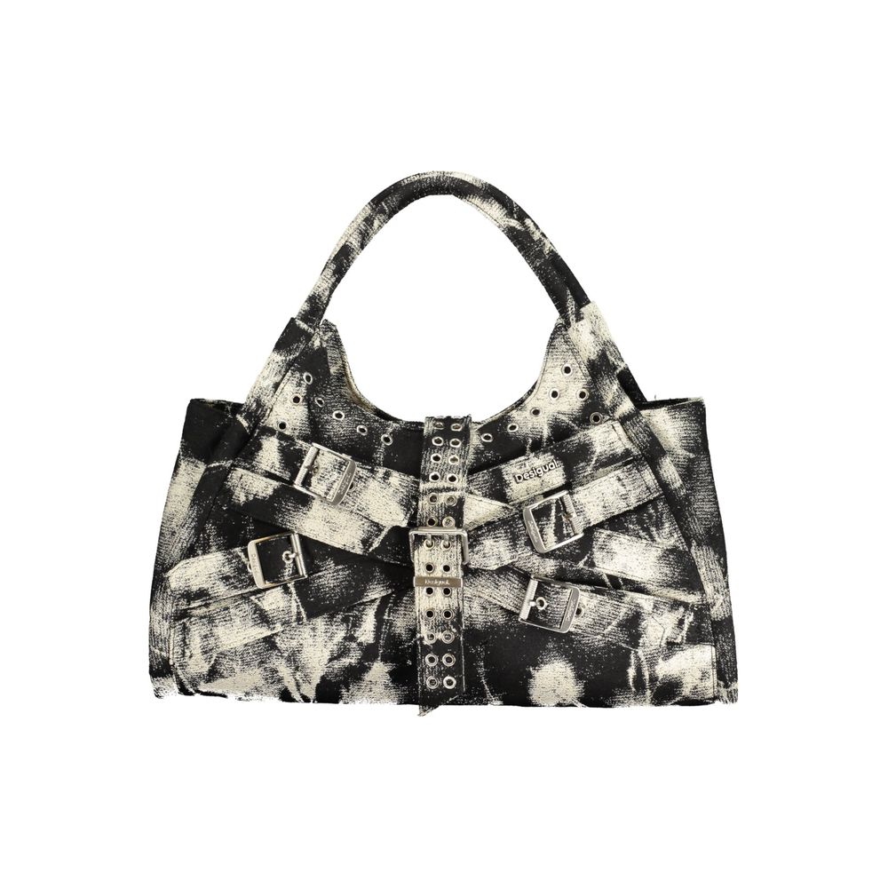 Desigual Nero polyester women's handbag with adjustable shoulder strap and stylish design, perfect for everyday use.