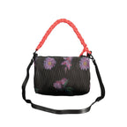 Desigual Nero polyurethane women's handbag with rounded handles and textured surface, stylish accessory for everyday use.