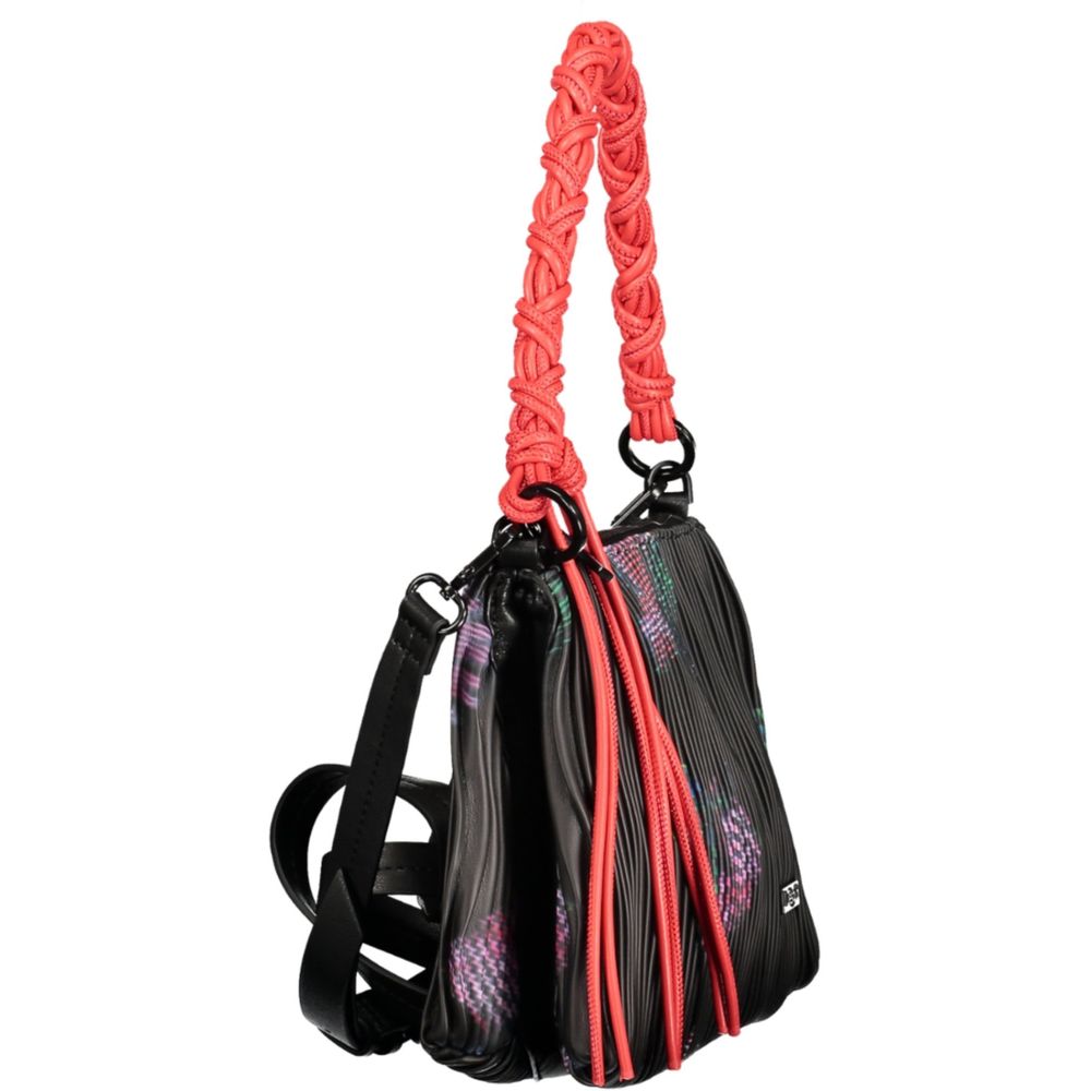 Desigual Nero women's handbag made of polyurethane with stylish design and structured shape, perfect for everyday use.