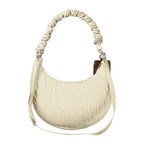 Desigual Bianco women's handbag made of white polyurethane, featuring stylish design and functional handles.