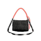 Desigual Nero black polyurethane women's handbag with stylish design and shoulder strap, detailed close-up image.