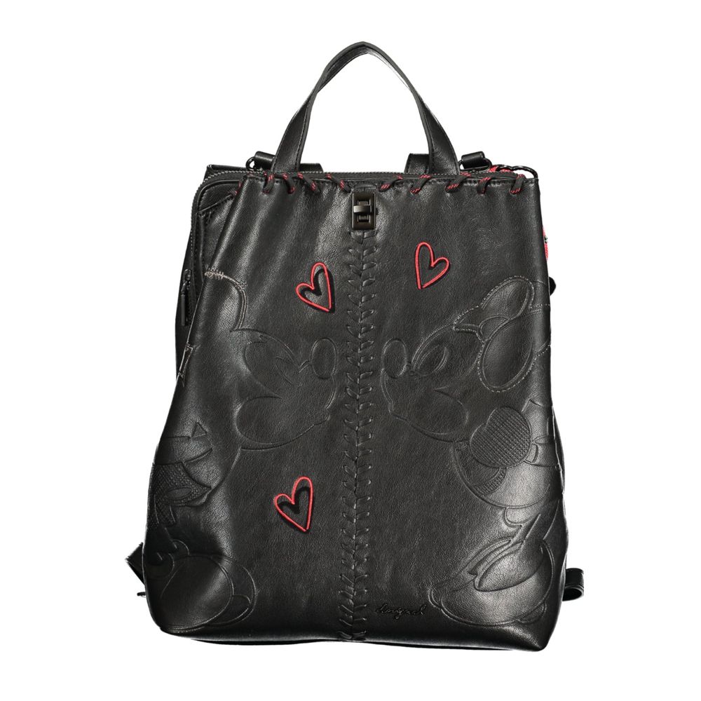 Desigual Black Polyurethane Women Backpack Desigual