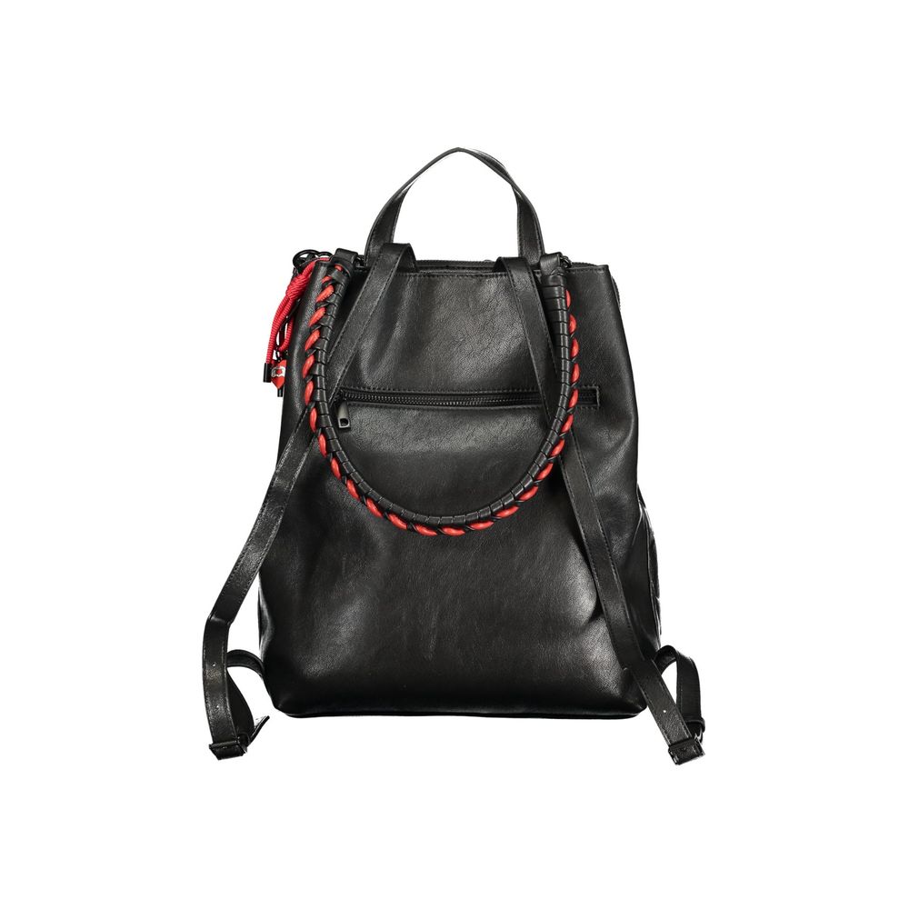 Desigual Black Polyurethane Women Backpack Desigual