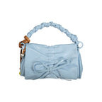 Desigual Azzurro mini polyurethane women's bag with a colorful, artistic design and top handle, perfect for casual outings.