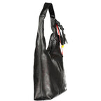 Desigual Nero women's handbag made of polyurethane with textured black design and stylish handles.