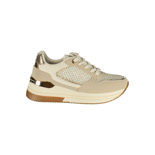 Laura Biagiotti Beige Polyurethane Women Sneaker Laura Biagiotti