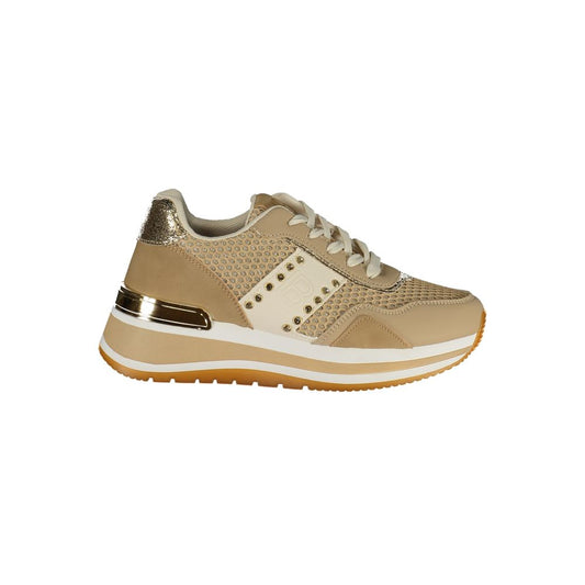 Laura Biagiotti Beige Polyurethane Woman Sneaker Laura Biagiotti