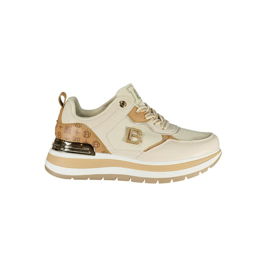 Laura Biagiotti Beige Polyurethane Women Sneaker Laura Biagiotti