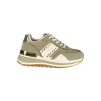 Laura Biagiotti Verde polyurethane women's sneaker featuring a sleek design and comfortable fit.