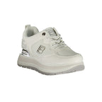 Laura Biagiotti Bianco Poliuretano women's sneaker with white synthetic upper and comfortable casual design.