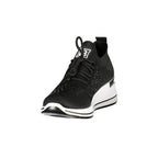 Laura Biagiotti Nero polyester women's sneakers, featuring sleek black design and comfortable athletic style.