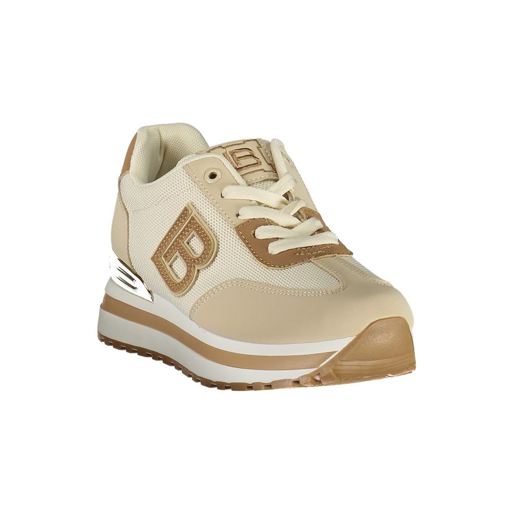 Laura Biagiotti Beige Polyurethane Women Sneaker Laura Biagiotti