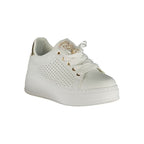 Laura Biagiotti Bianco women's sneaker in white polyurethane with stylish design and comfortable fit, perfect for casual wear.