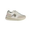 White Laura Biagiotti women's polyurethane sneaker with sleek design and comfortable fit, suitable for casual wear.