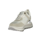 White Laura Biagiotti women's polyurethane sneaker with a sleek design and comfortable fit, ideal for casual wear.