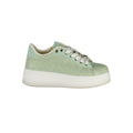 Laura Biagiotti Verde Poliuretano women's sneaker with green upper and white sole, casual athletic footwear.