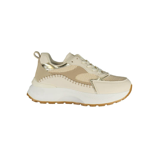 Laura Biagiotti Beige Polyurethane Women's Sneaker Laura Biagiotti