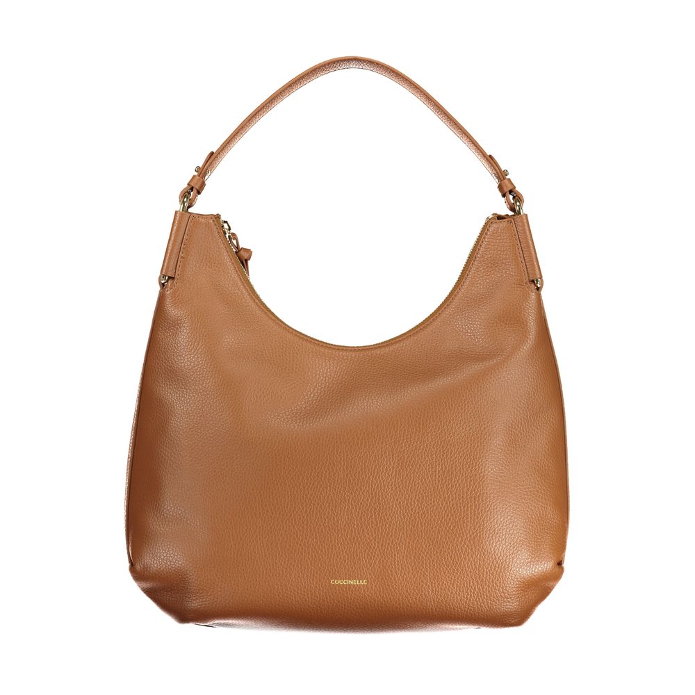 Coccinelle Marrone Leather Woman Handbag - Eljoys Fashion 