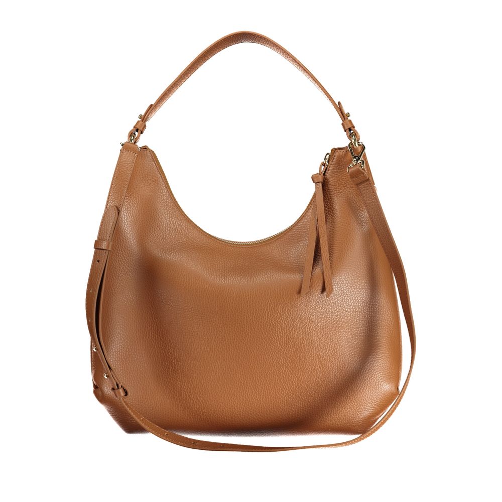 Coccinelle Marrone Leather Woman Handbag - Eljoys Fashion 