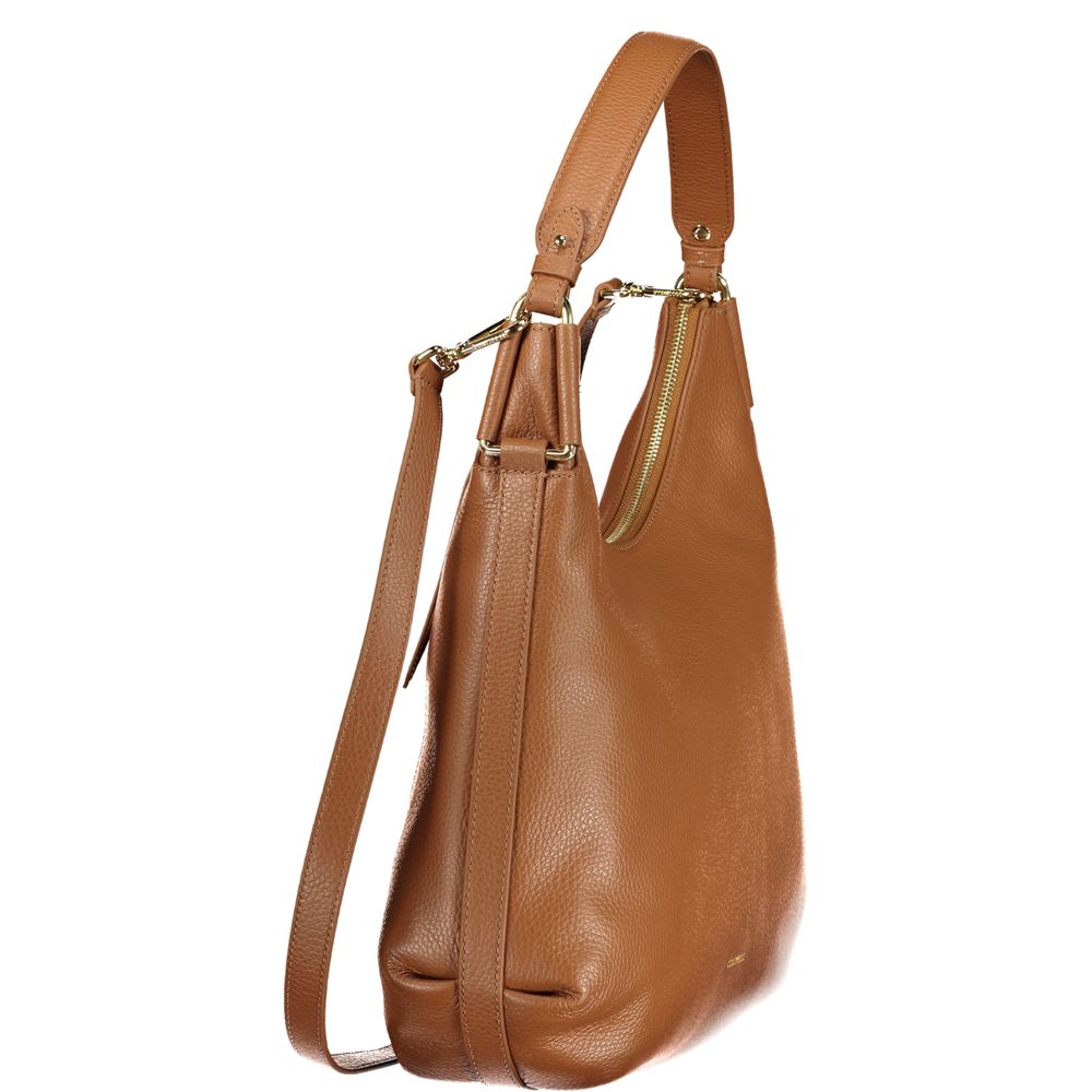 Coccinelle Marrone Leather Woman Handbag - Eljoys Fashion 