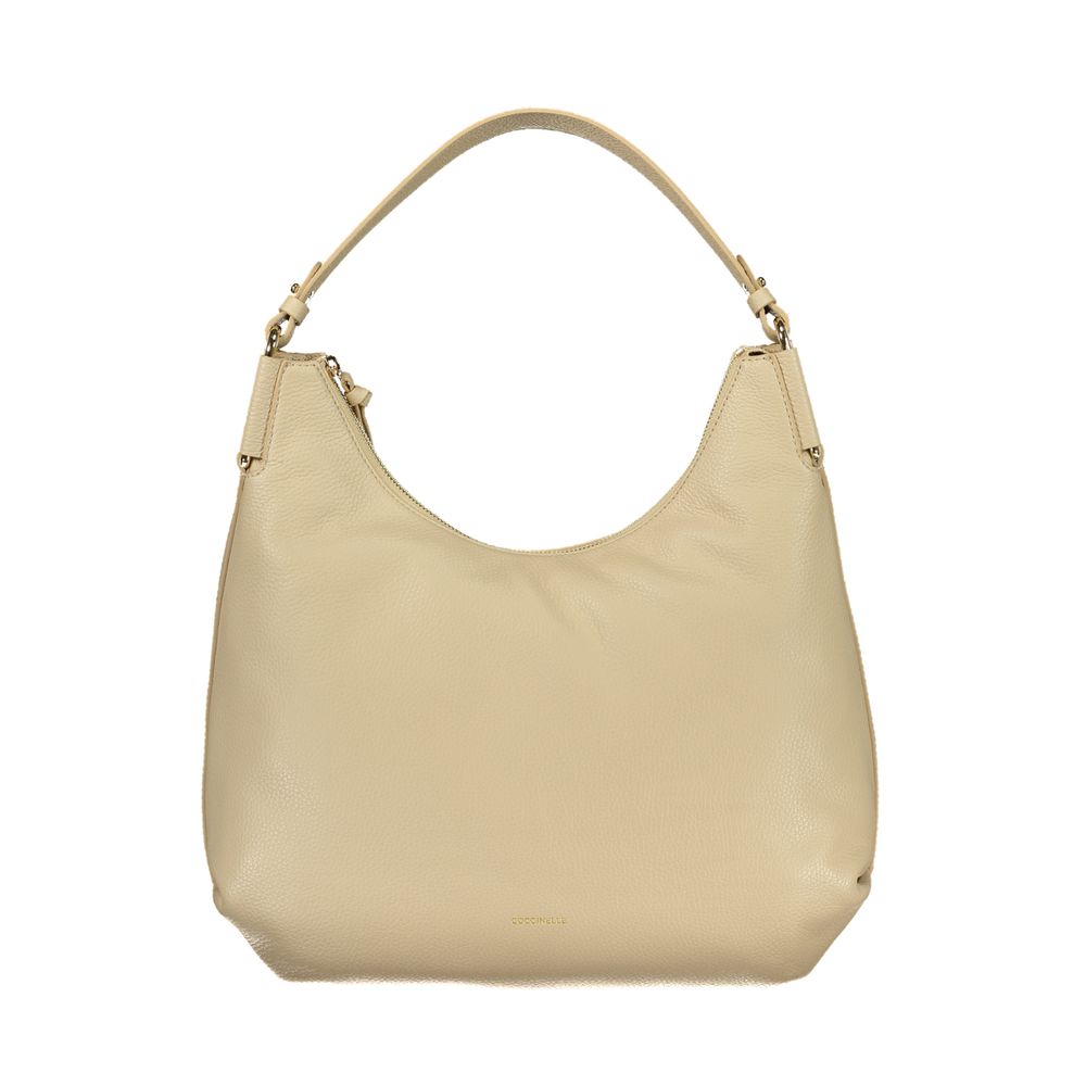 Coccinelle Beige Leather Women Handbag - Eljoys Fashion 