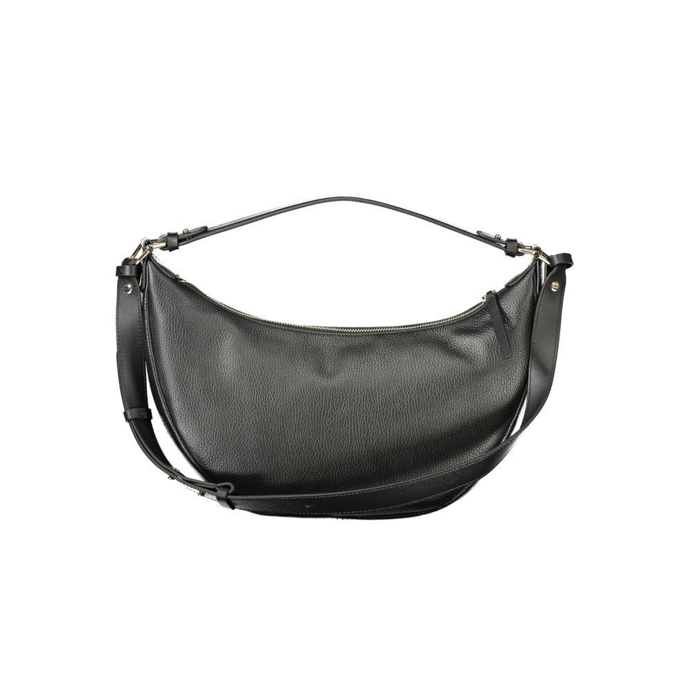 Black Coccinelle leather women’s bag with sleek design and subtle stitching, showcasing a stylish accessory for everyday use.