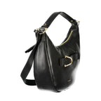 Black leather Coccinelle Nero Pelle women’s bag with sleek design and silver hardware, featuring a top handle and spacious interior.