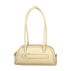 Beige Coccinelle women's leather handbag with structured shape and subtle stitching, stylish accessory for everyday use.
