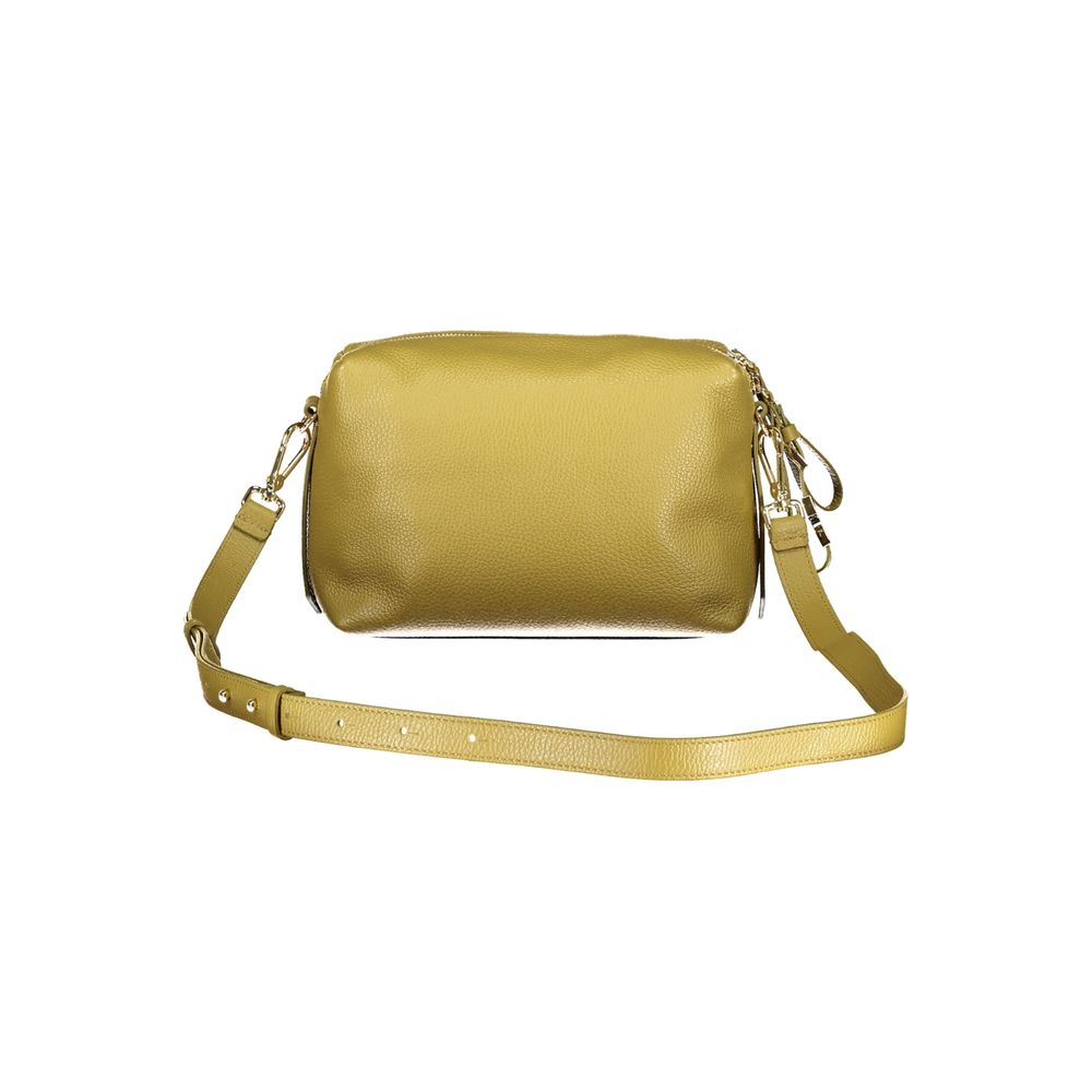 Coccinelle Verde leather women's handbag featuring sleek design and gold-tone hardware, with top handles and spacious interior.