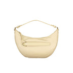 Beige leather Coccinelle women's handbag with sleek design and subtle stitching, perfect for stylish everyday use.
