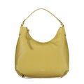 Leather women’s handbag in green by Coccinelle, featuring a sleek design with top handles and gold-tone hardware.