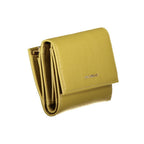 Coccinelle Verde Pelle women's wallet in green leather with multiple card slots and a sleek design.