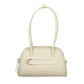 Coccinelle Bianco Pelle women’s handbag in white leather with silver hardware, stylish and spacious for everyday use.