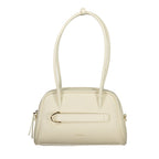 Coccinelle Bianco Pelle women’s handbag in white leather with silver hardware, stylish and spacious for everyday use.