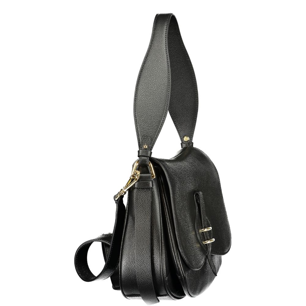 Black Coccinelle leather women's bag featuring sleek design and elegant craftsmanship, ideal for stylish everyday use.