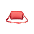 Coccinelle Rosso leather women's handbag with gold-tone hardware and structured design, featuring top handles and a sleek finish.