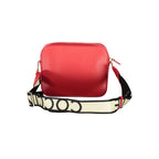 Coccinelle Rosso leather women’s handbag with top handle and gold hardware, showcasing a stylish and elegant design.