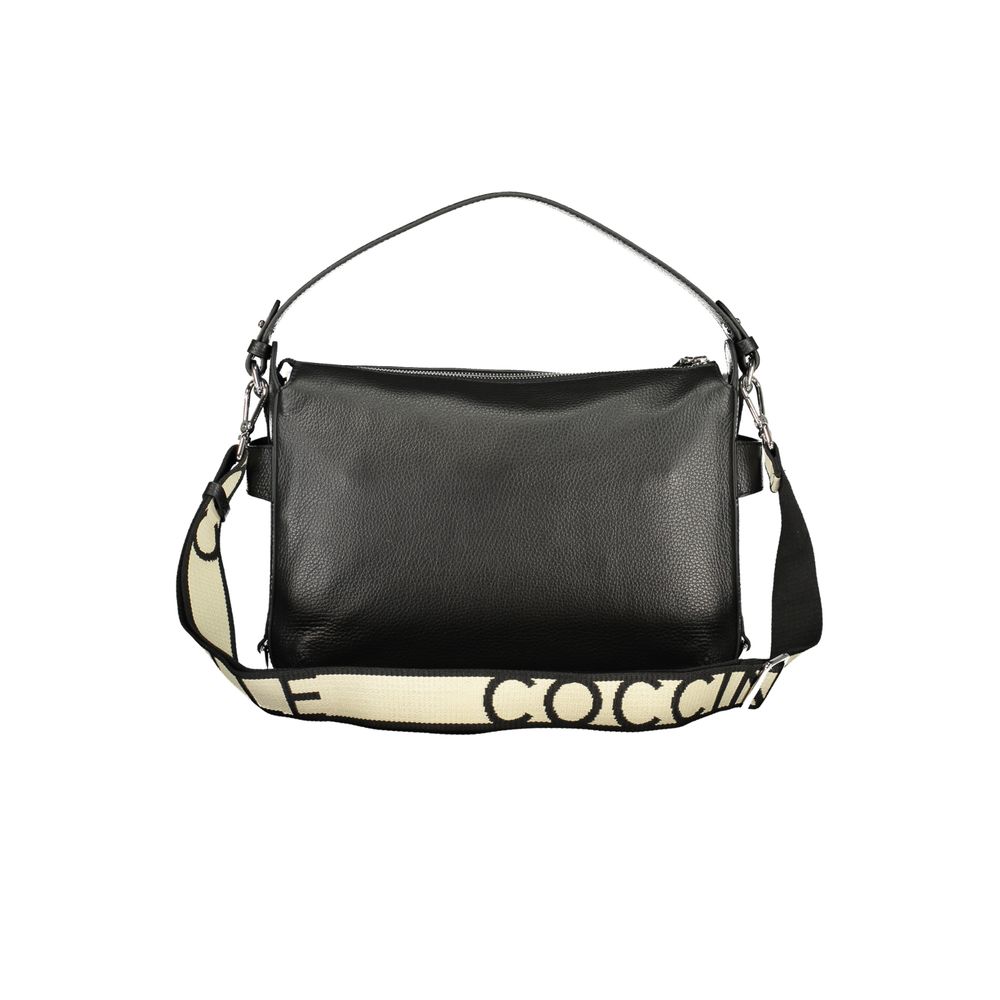 Coccinelle Nero leather women's bag with sleek design and gold-tone hardware, featuring a spacious interior and adjustable strap.