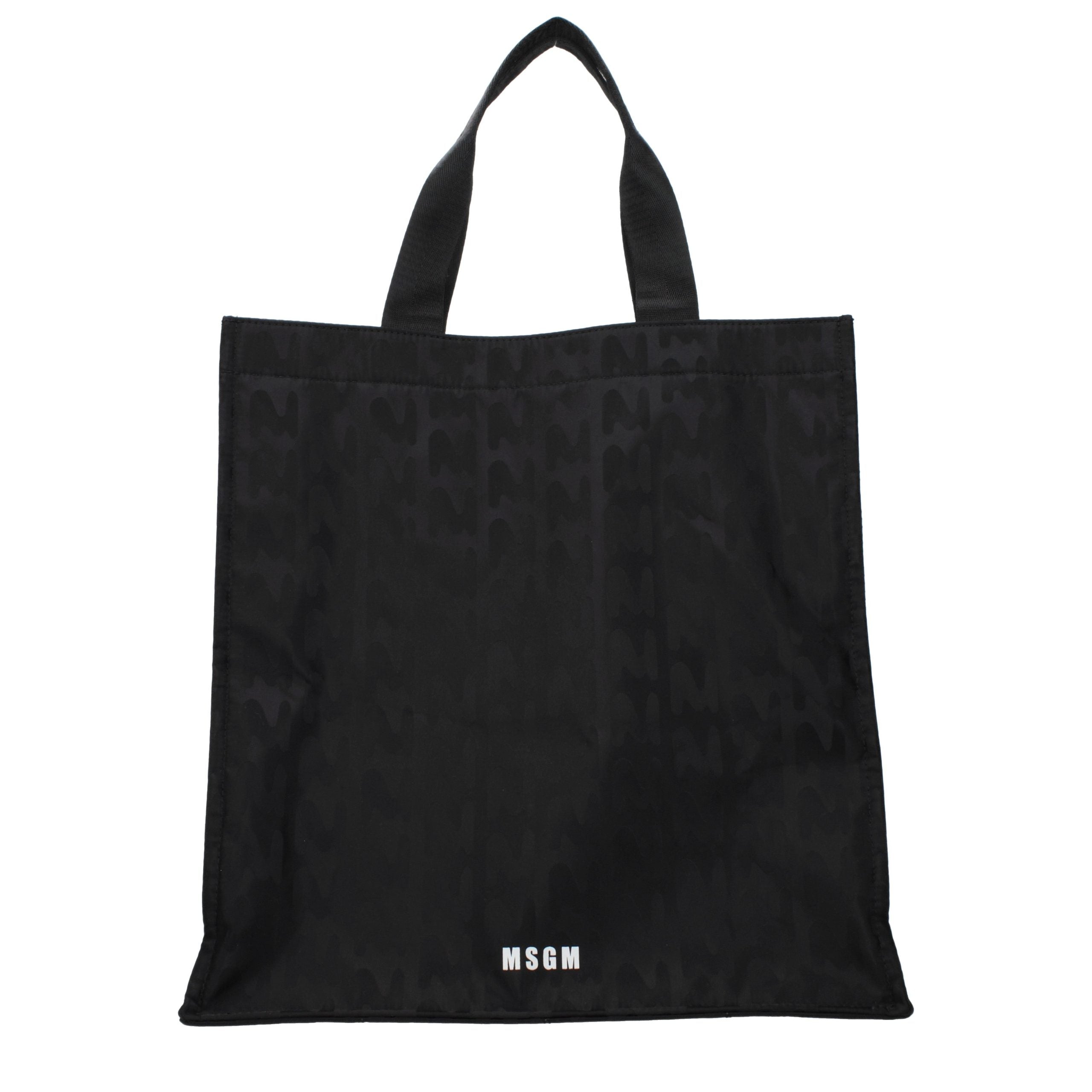 MSGM Black Fabric Handbag MSGM