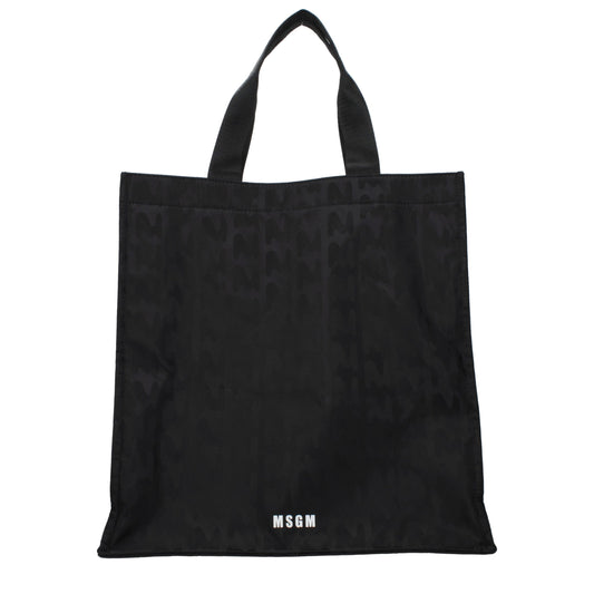 MSGM Black Fabric Handbag MSGM