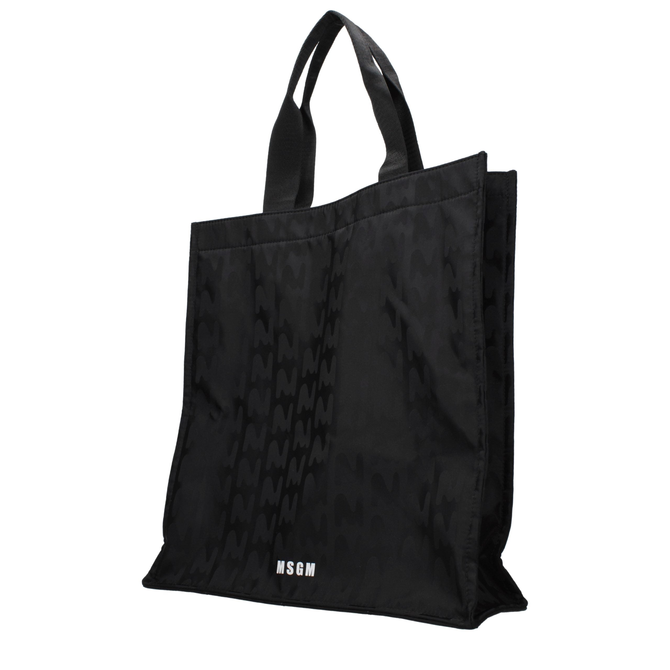 MSGM Black Fabric Handbag MSGM