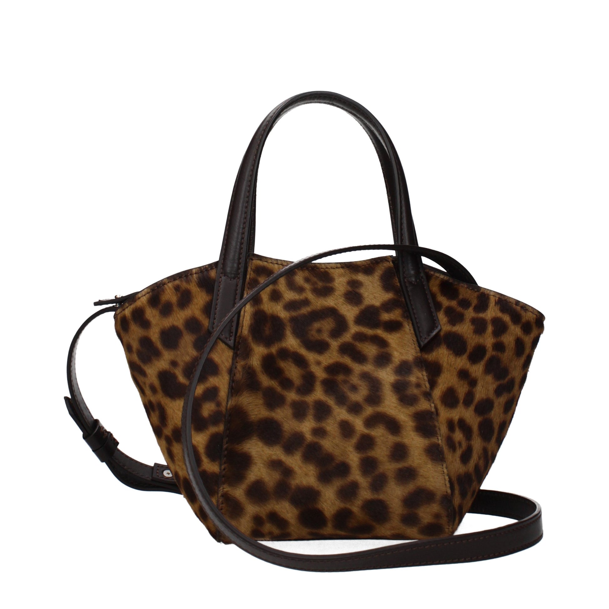 Dondup Brown Horsehair Handbag Dondup